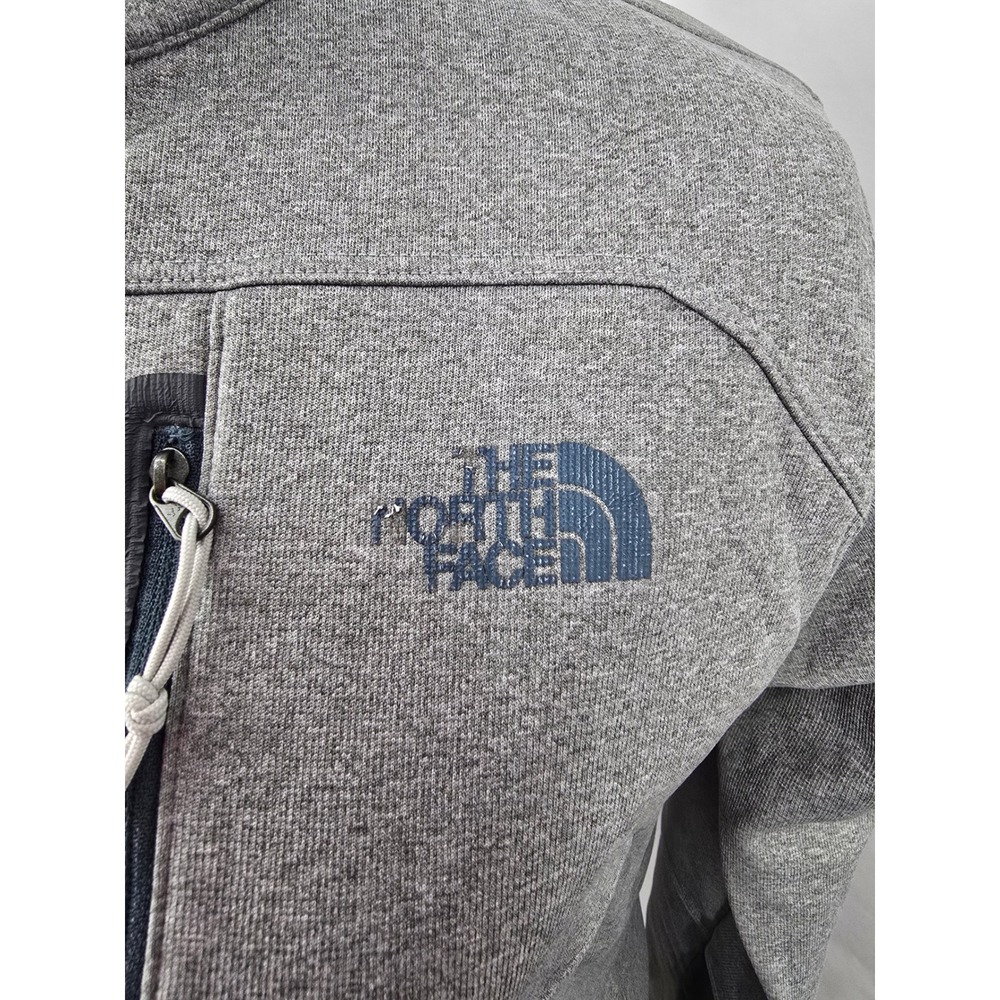 The North Face Mens Quarter Zip Fleece Pullover Heather Gray Medium